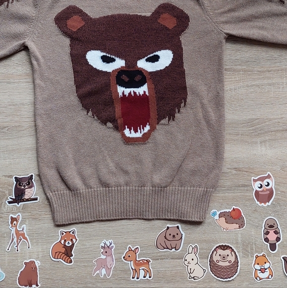 H&M vguc/euc grizzly bear sweater 8-10 years - Picture 9 of 11